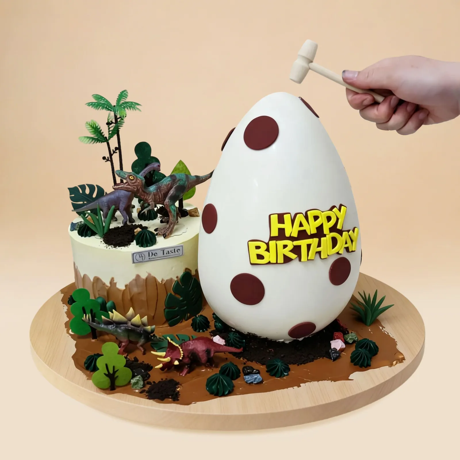 Crack-the-Dino Egg Cake