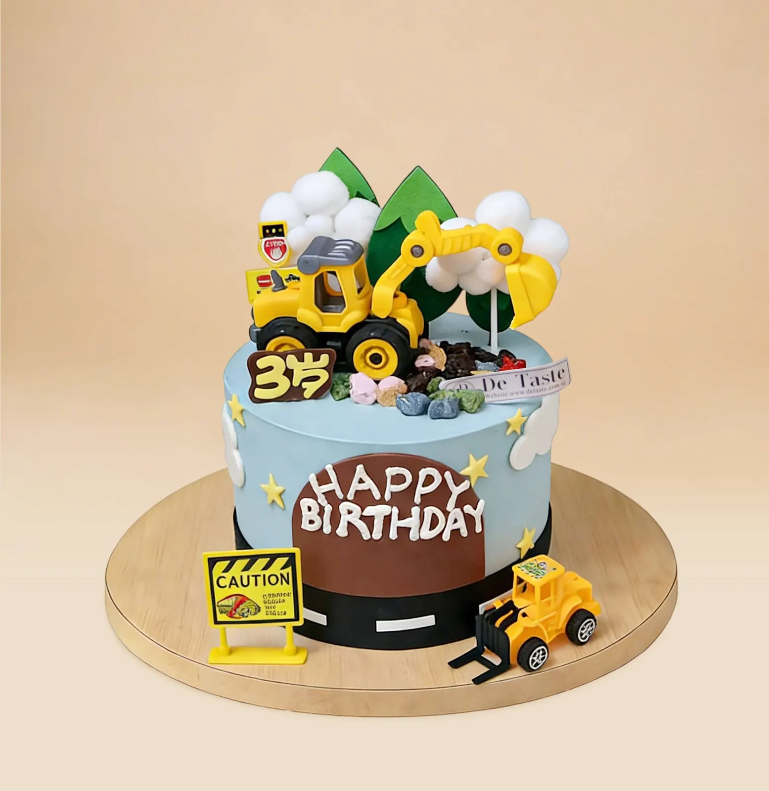 Baby Construction Vehicle Cake