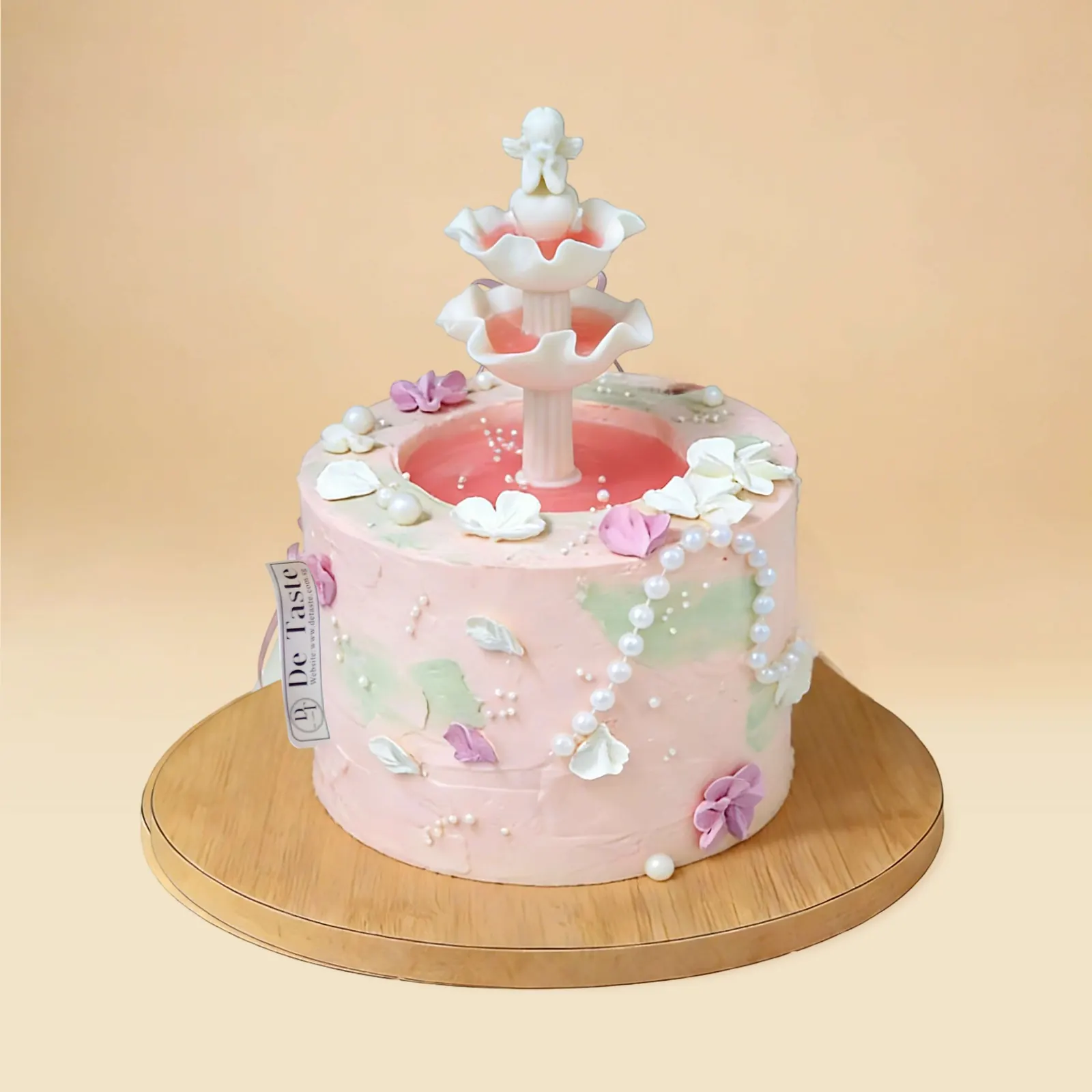 Pink Wishing Fountain Cake