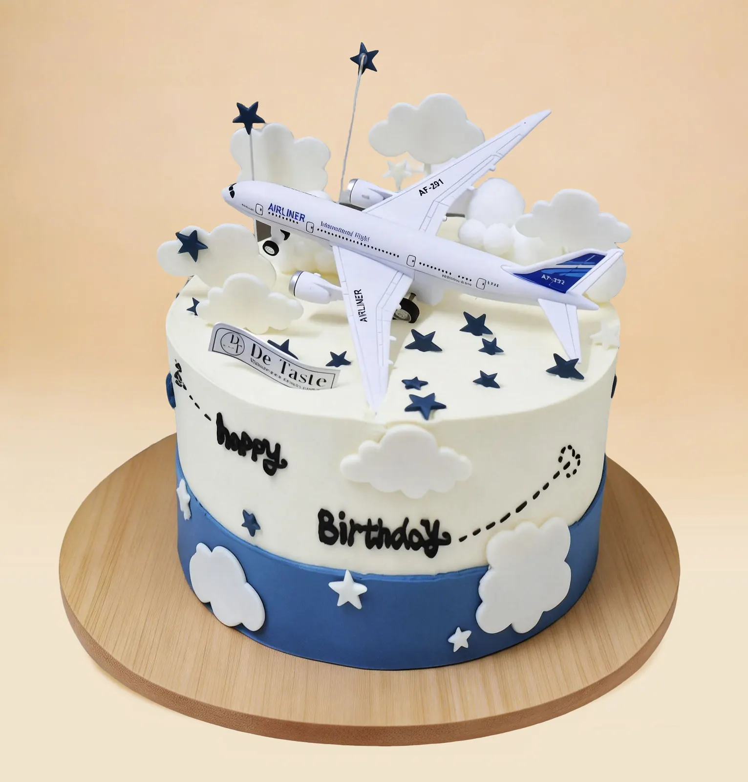 Starry Airliner Cake